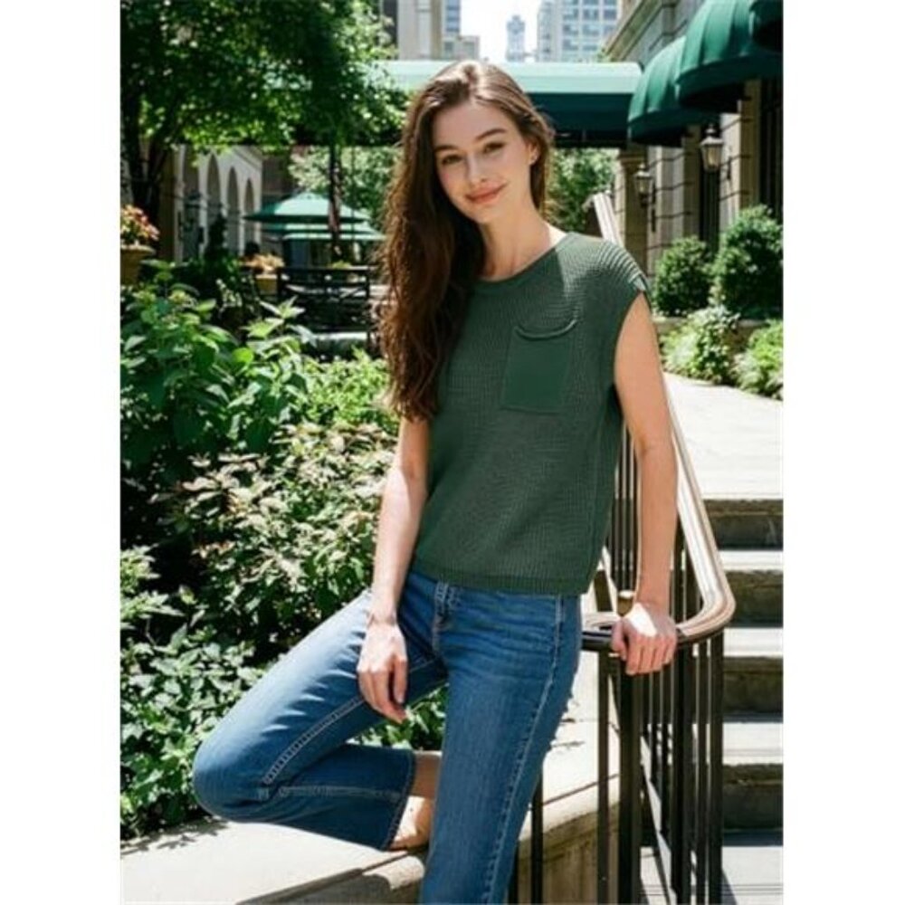Women's Casual Short Sleeve Loose Tunic Tops Lightweight Knit Spring - Picture 5 of 6